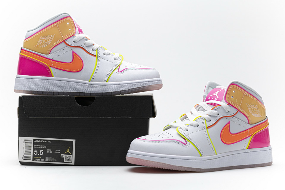 Nike Air Jordan 1 Mid Gs Edge Glow Cv4611 100 4 - www.kickbulk.cc