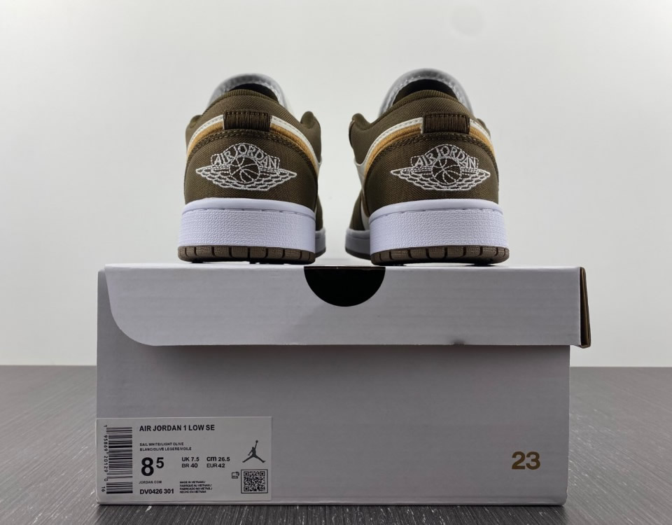 Air Jordan 1 Low Se Light Olive Wmns Dv0426 301 14 - www.kickbulk.cc