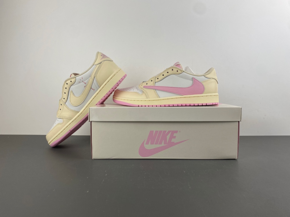 Travis Scott Jordan 1 Retro Low Og Muslin Pink Iq7604 100 15 - www.kickbulk.cc