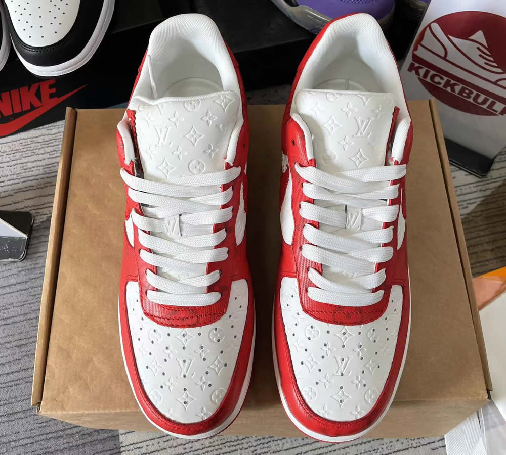 Louis Vuitton Air Force 1 Trainer Sneaker Red White 1a9va7 2 - www.kickbulk.cc