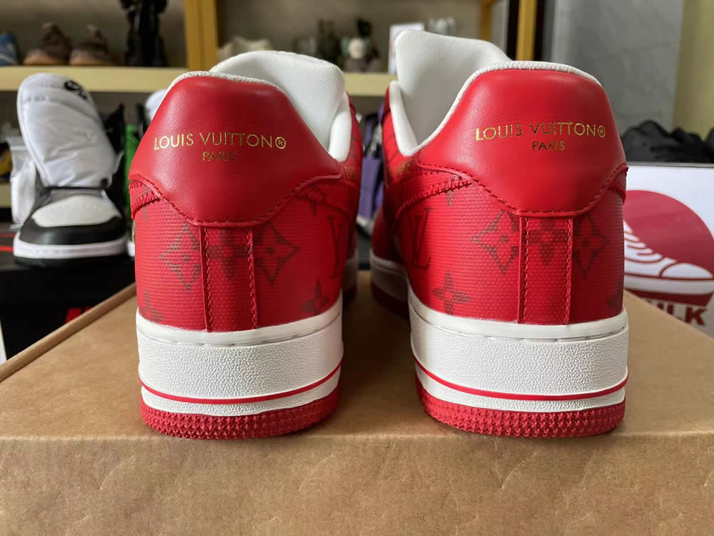 Louis Vuitton Air Force 1 Trainer Sneaker Red White 1a9va7 5 - www.kickbulk.cc