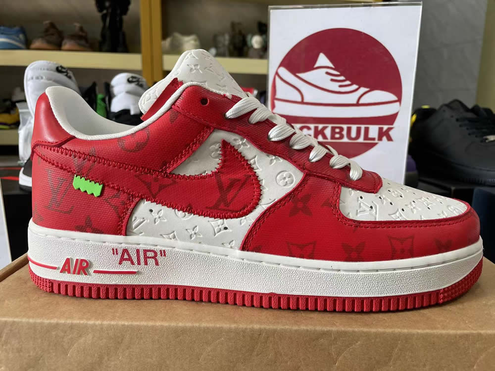 Louis Vuitton Air Force 1 Trainer Sneaker Red White 1a9va7 6 - www.kickbulk.cc