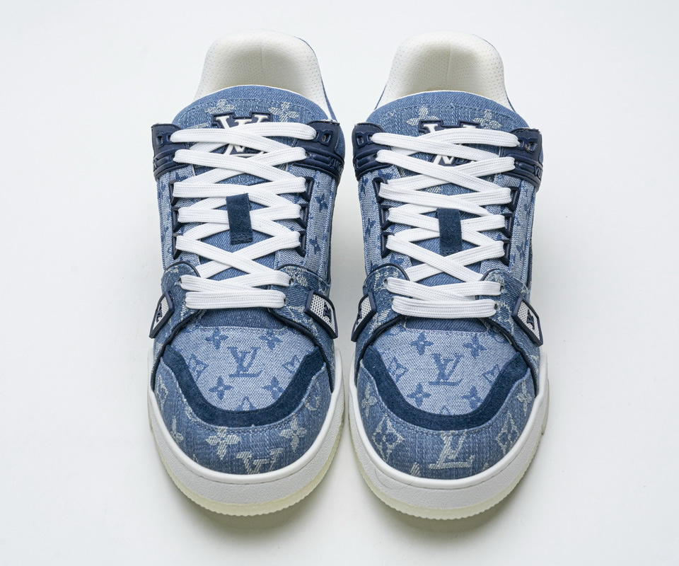 Louis Vuitton Blue Denim Trainer Sneaker 2 - www.kickbulk.cc