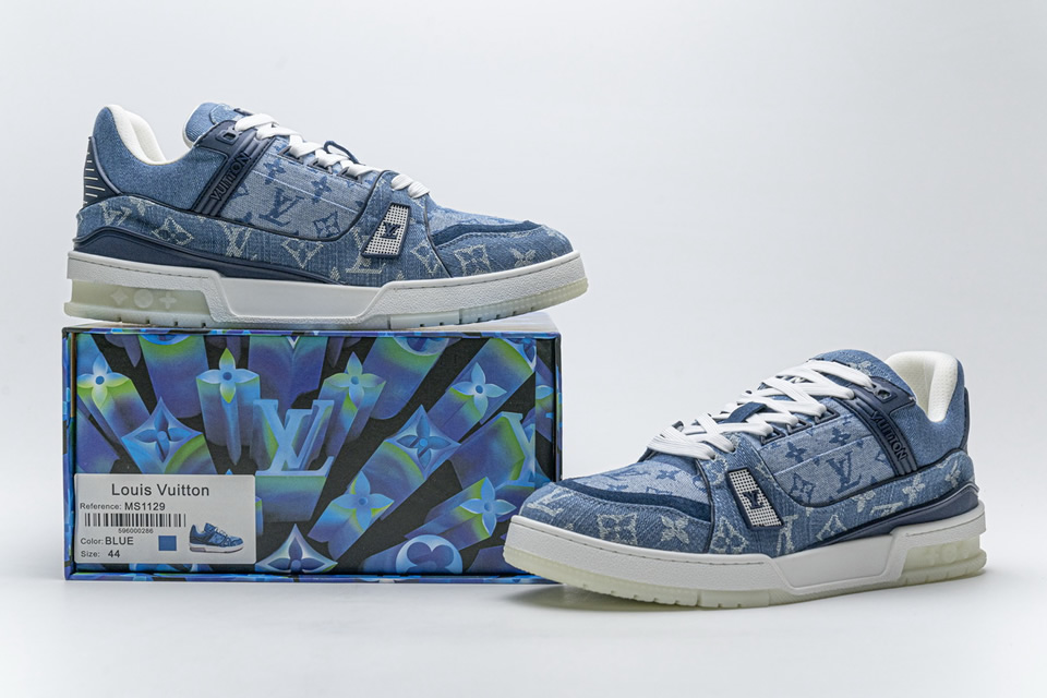 Louis Vuitton Blue Denim Trainer Sneaker 3 - www.kickbulk.cc