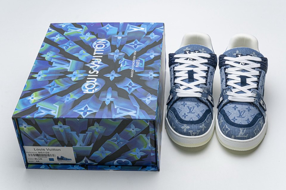 Louis Vuitton Blue Denim Trainer Sneaker 4 - www.kickbulk.cc