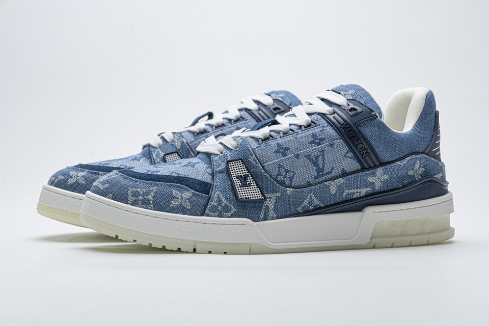 Louis Vuitton Blue Denim Trainer Sneaker 5 - www.kickbulk.cc
