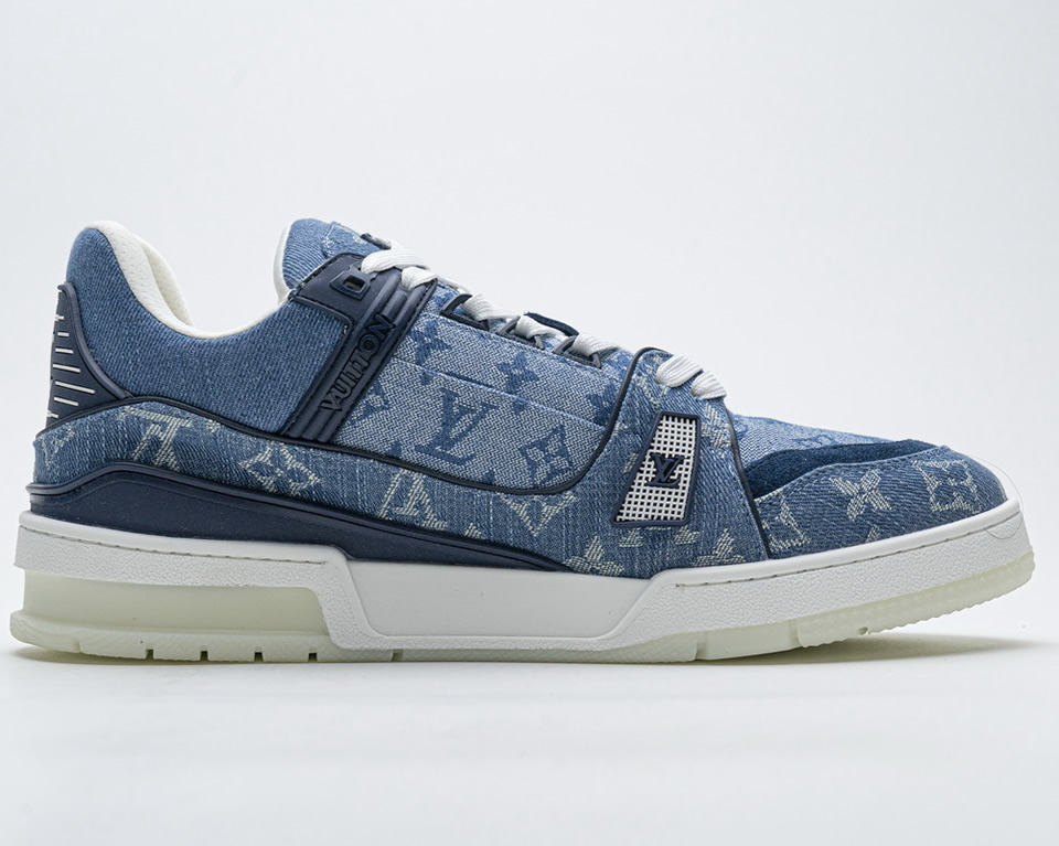 Louis Vuitton Blue Denim Trainer Sneaker 8 - www.kickbulk.cc