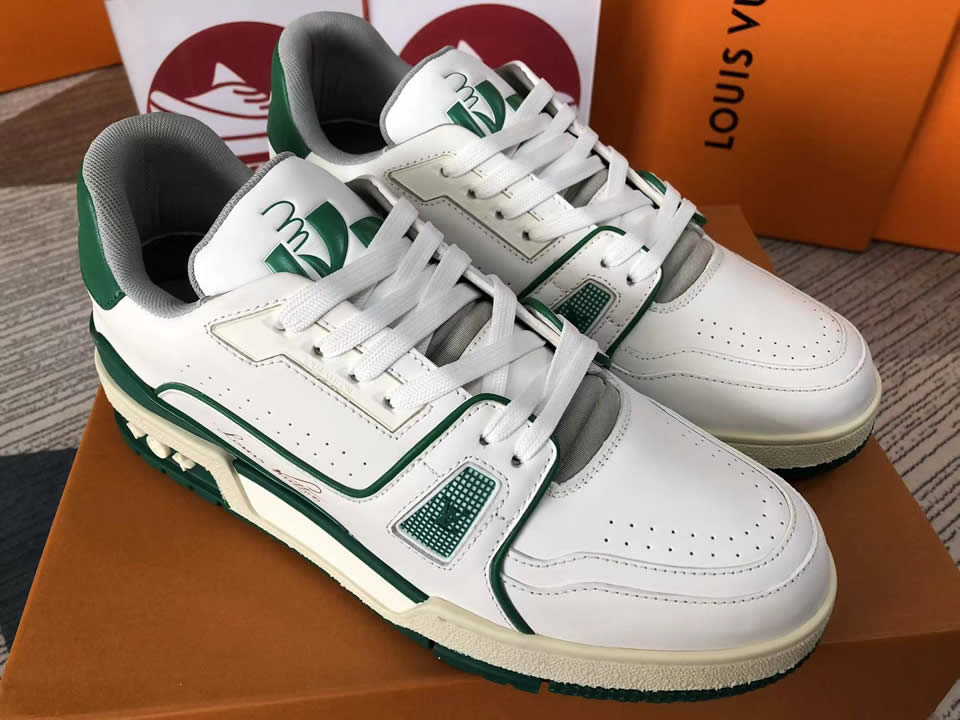 Louis Vuitton Lv Trainer Green White L17086013605380 8889 3 - www.kickbulk.cc