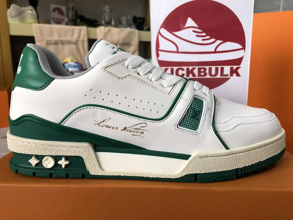 Louis Vuitton Lv Trainer Green White L17086013605380 8889 5 - www.kickbulk.cc