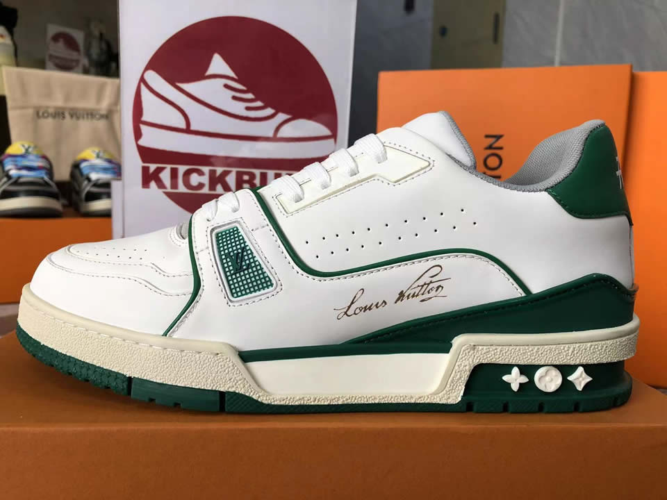 Louis Vuitton Lv Trainer Green White L17086013605380 8889 7 - www.kickbulk.cc