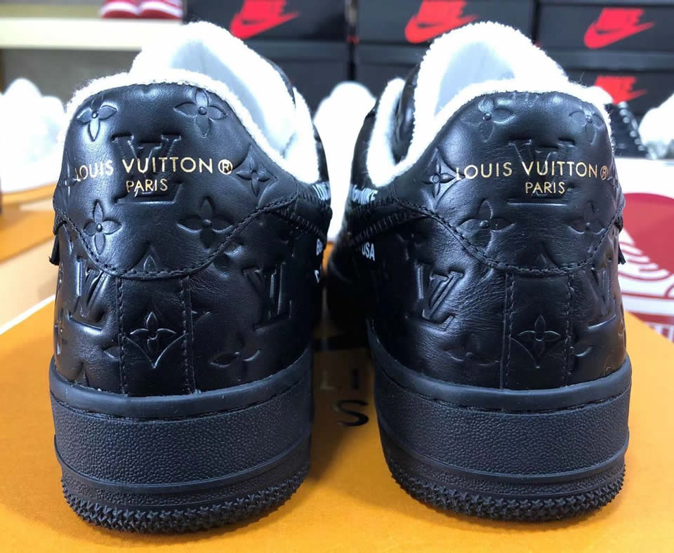 Louis Vuitton Air Force 1 Trainer Sneaker Black White Lk0223 10 - www.kickbulk.cc