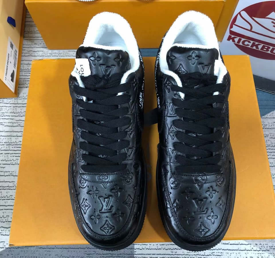 Louis Vuitton Air Force 1 Trainer Sneaker Black White Lk0223 2 - www.kickbulk.cc