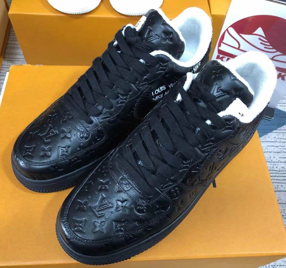 Louis Vuitton Air Force 1 Trainer Sneaker Black White Lk0223 3 - www.kickbulk.cc