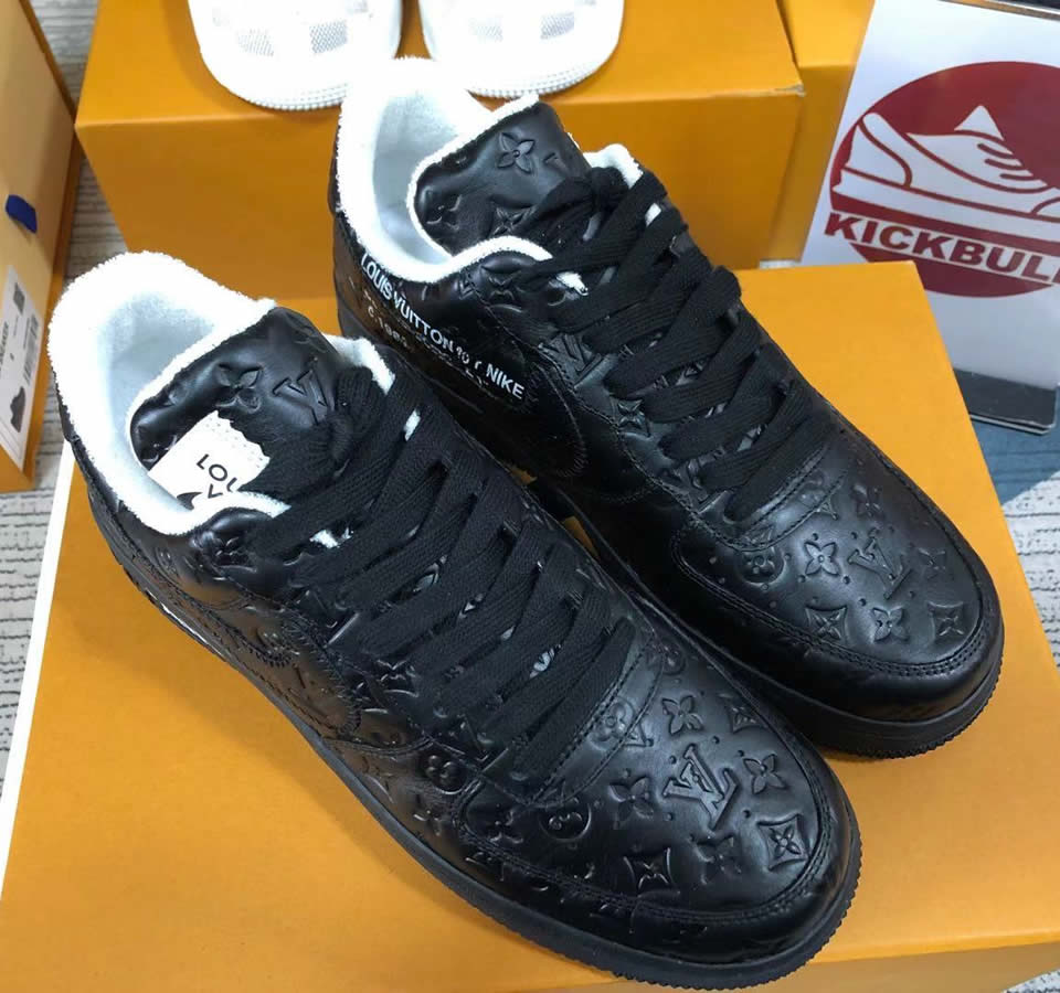 Louis Vuitton Air Force 1 Trainer Sneaker Black White Lk0223 4 - www.kickbulk.cc