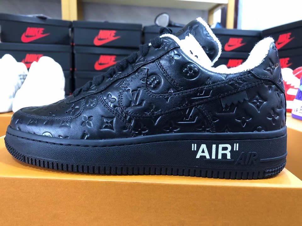 Louis Vuitton Air Force 1 Trainer Sneaker Black White Lk0223 6 - www.kickbulk.cc