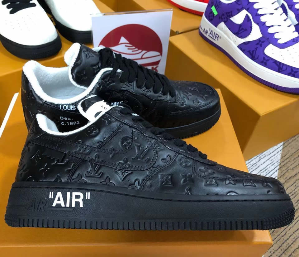 Louis Vuitton Air Force 1 Trainer Sneaker Black White Lk0223 8 - www.kickbulk.cc