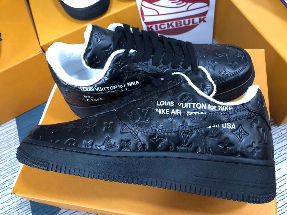 Louis Vuitton Air Force 1 Trainer Sneaker Black White Lk0223 9 - www.kickbulk.cc