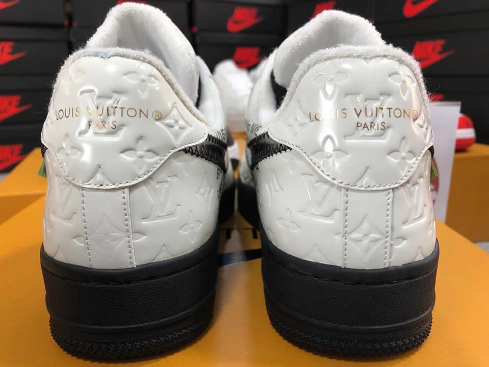 Louis Vuitton Air Force 1 Trainer Sneaker Black White Lk0225 6 - www.kickbulk.cc