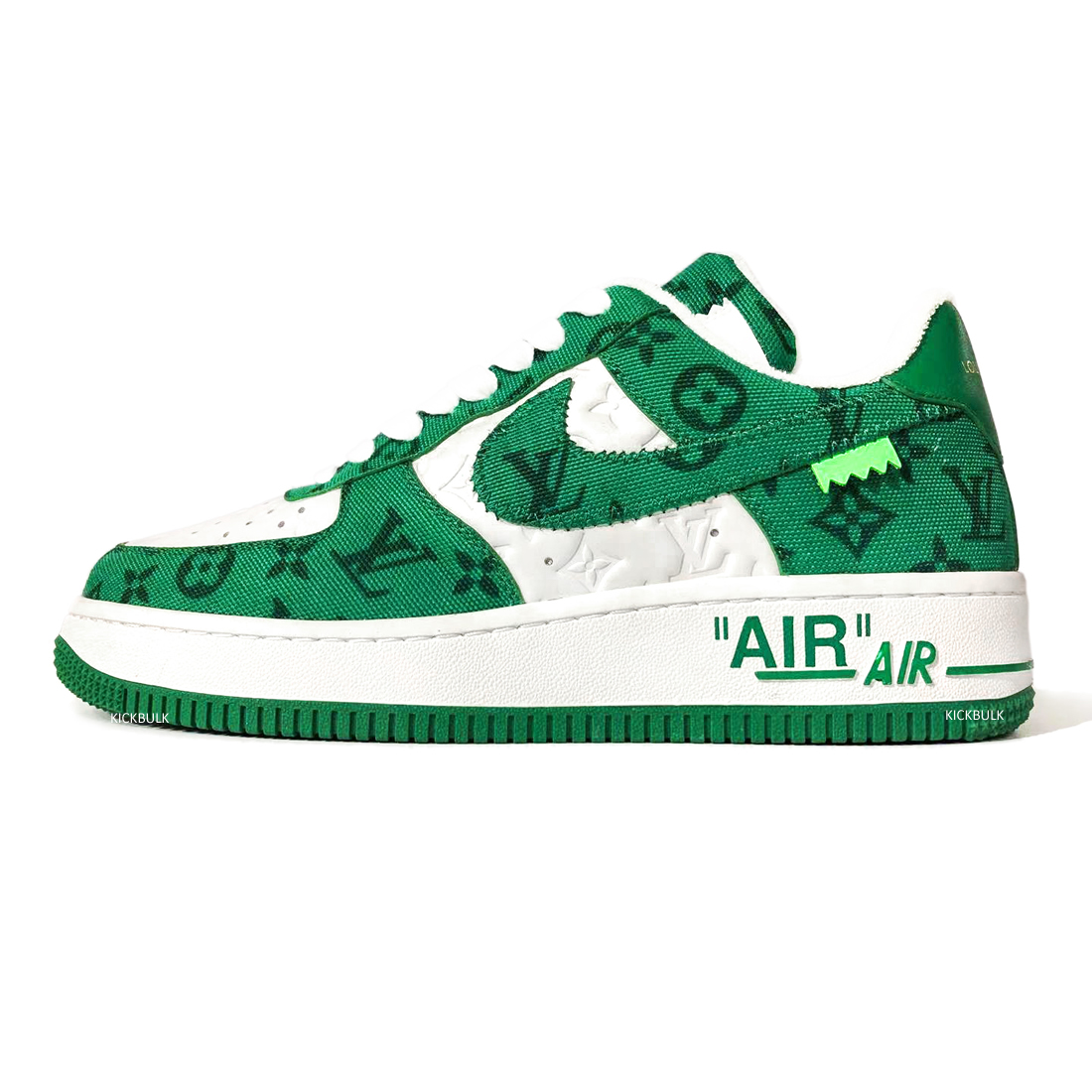 Louis Vuitton Air Force 1 Trainer Sneaker Green Lk0226 1 - www.kickbulk.cc