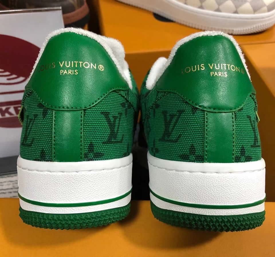 Louis Vuitton Air Force 1 Trainer Sneaker Green Lk0226 10 - www.kickbulk.cc