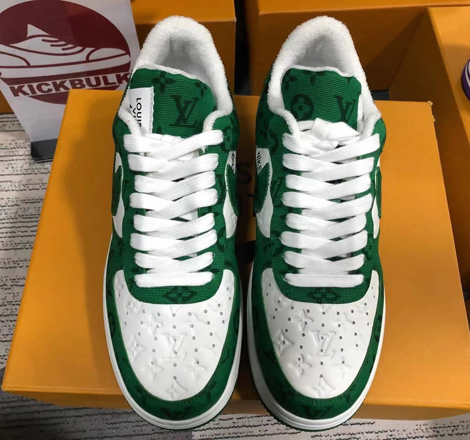 Louis Vuitton Air Force 1 Trainer Sneaker Green Lk0226 2 - www.kickbulk.cc