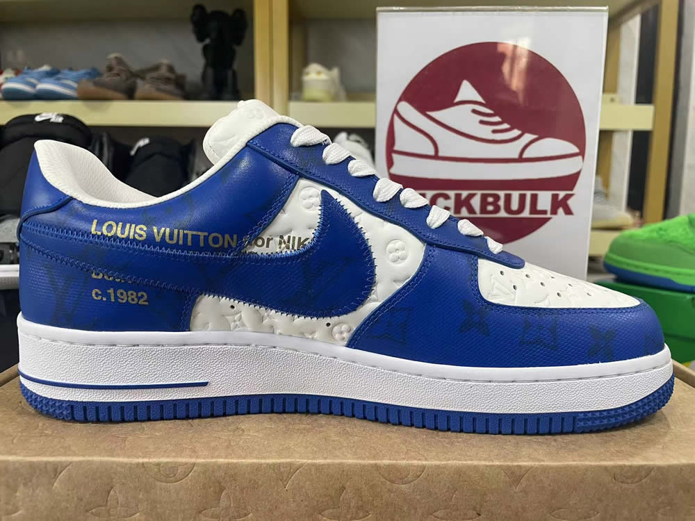 Louis Vuitton Air Force 1 Trainer Sneaker Blue White Lk0228 10 - www.kickbulk.cc