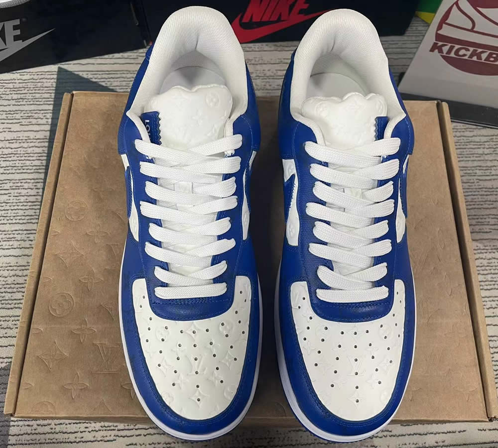 Louis Vuitton Air Force 1 Trainer Sneaker Blue White Lk0228 3 - www.kickbulk.cc