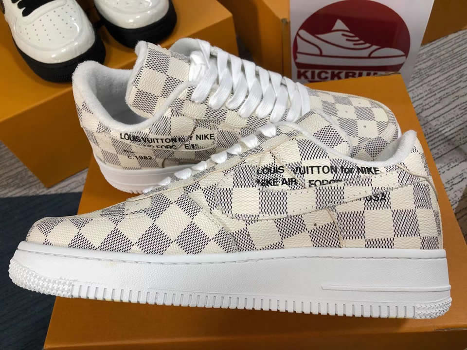 Louis Vuitton Air Force 1 Trainer Sneaker Black White Lk0229 6 - www.kickbulk.cc