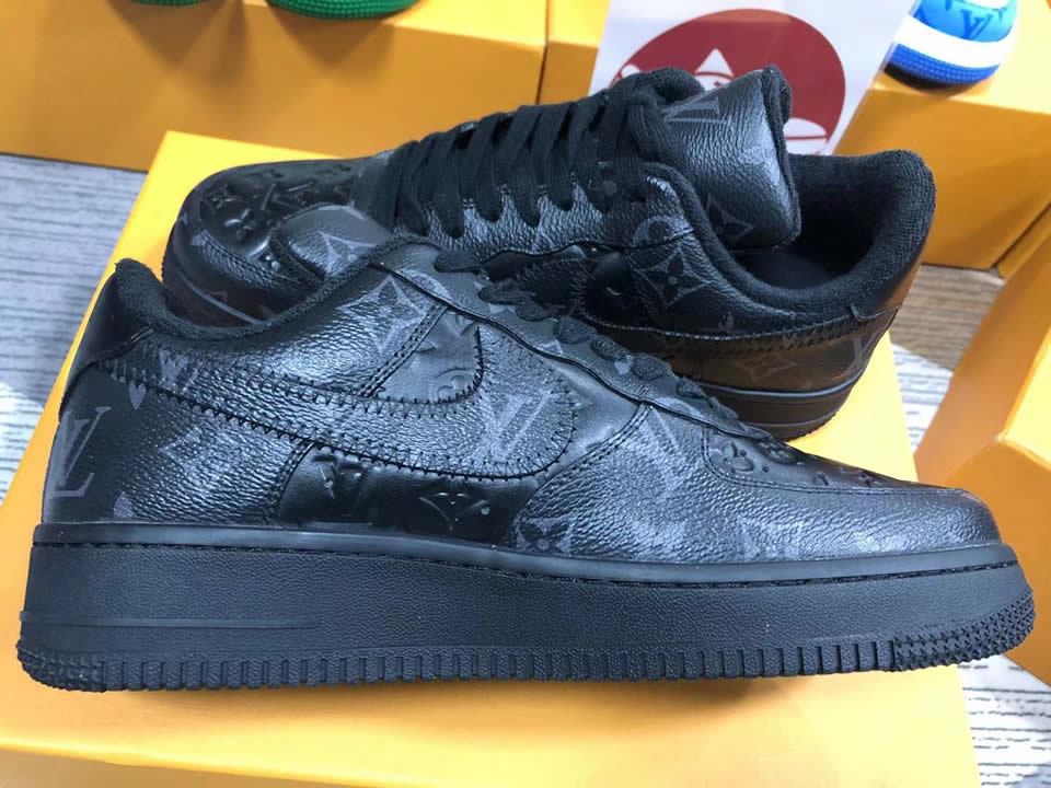 Louis Vuitton Air Force 1 Trainer Sneaker Black Lk0237 11 - www.kickbulk.cc