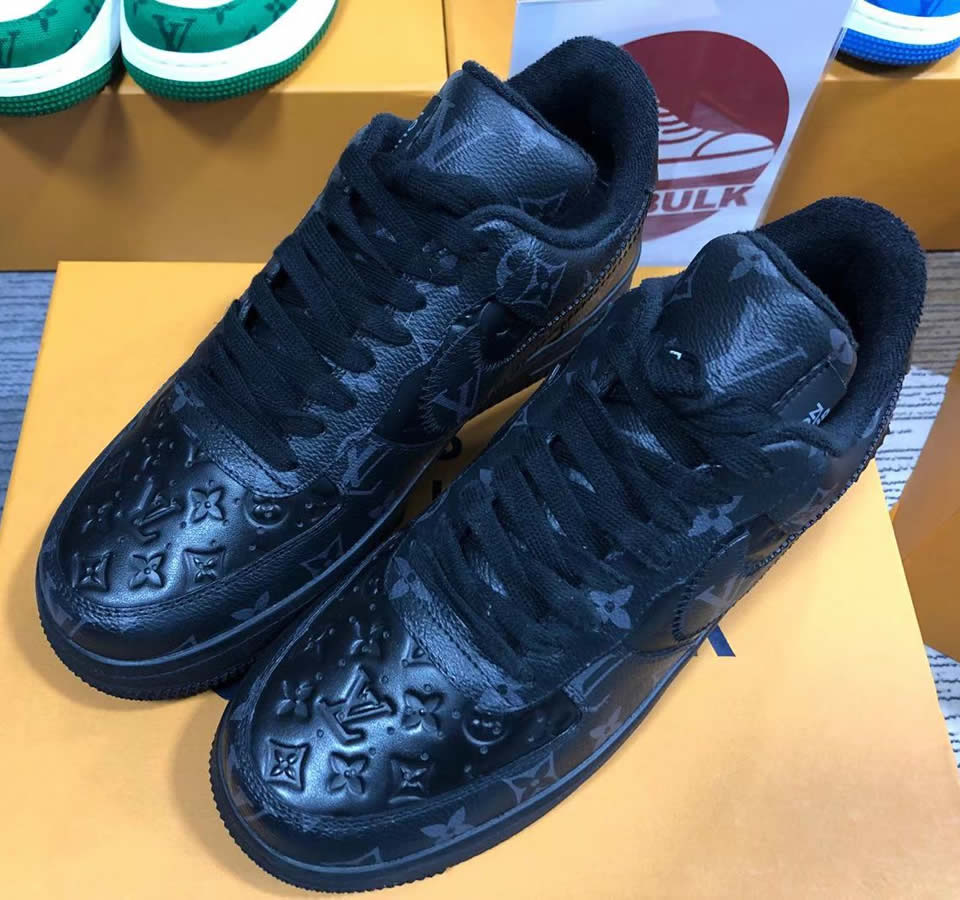 Louis Vuitton Air Force 1 Trainer Sneaker Black Lk0237 3 - www.kickbulk.cc