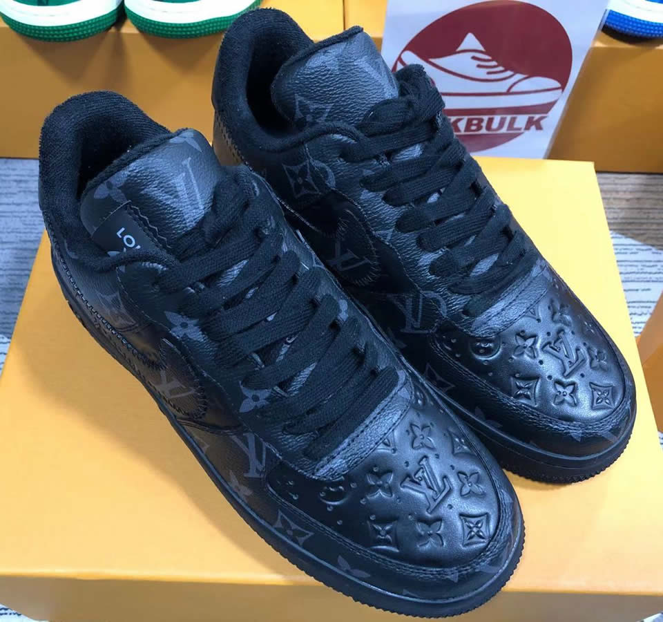 Louis Vuitton Air Force 1 Trainer Sneaker Black Lk0237 4 - www.kickbulk.cc