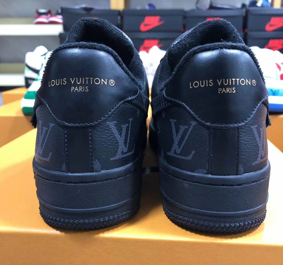 Louis Vuitton Air Force 1 Trainer Sneaker Black Lk0237 5 - www.kickbulk.cc