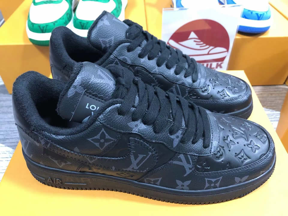 Louis Vuitton Air Force 1 Trainer Sneaker Black Lk0237 7 - www.kickbulk.cc