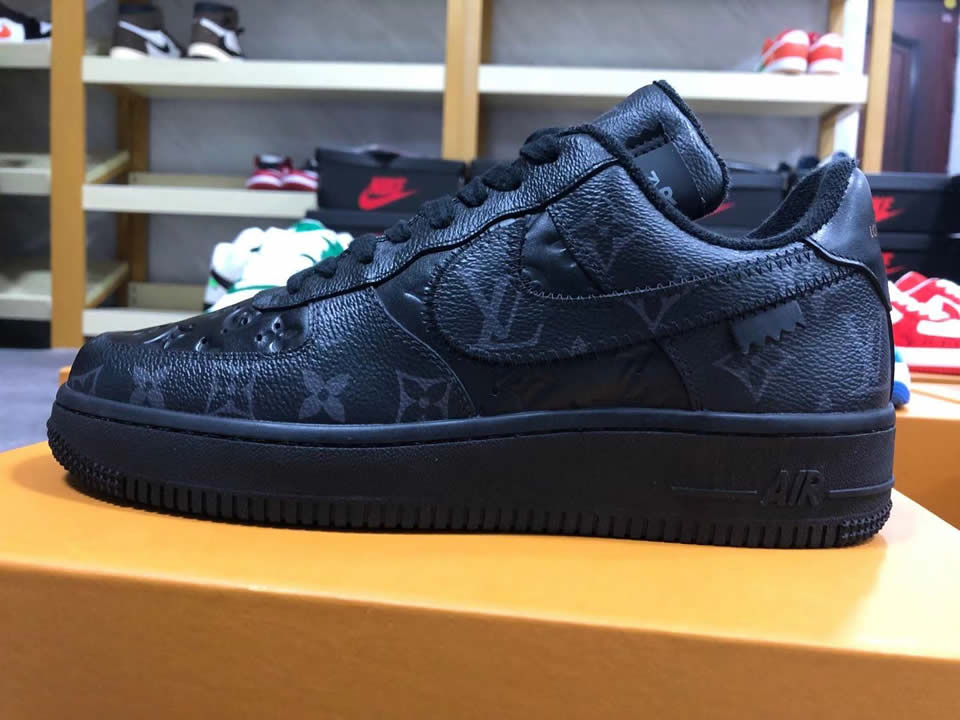 Louis Vuitton Air Force 1 Trainer Sneaker Black Lk0237 8 - www.kickbulk.cc