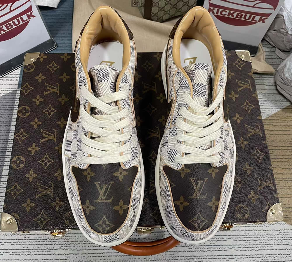 Louis Vuitton Air Force 1 Trainer Sneaker Off White Brown 3 - www.kickbulk.cc