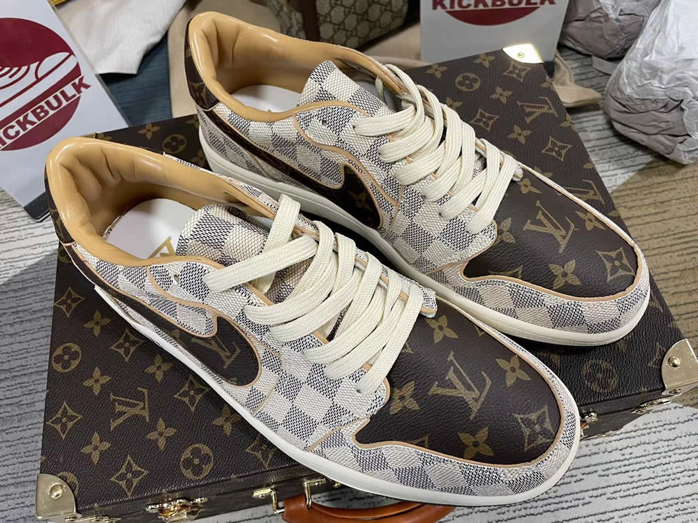 Louis Vuitton Air Force 1 Trainer Sneaker Off White Brown 6 - www.kickbulk.cc