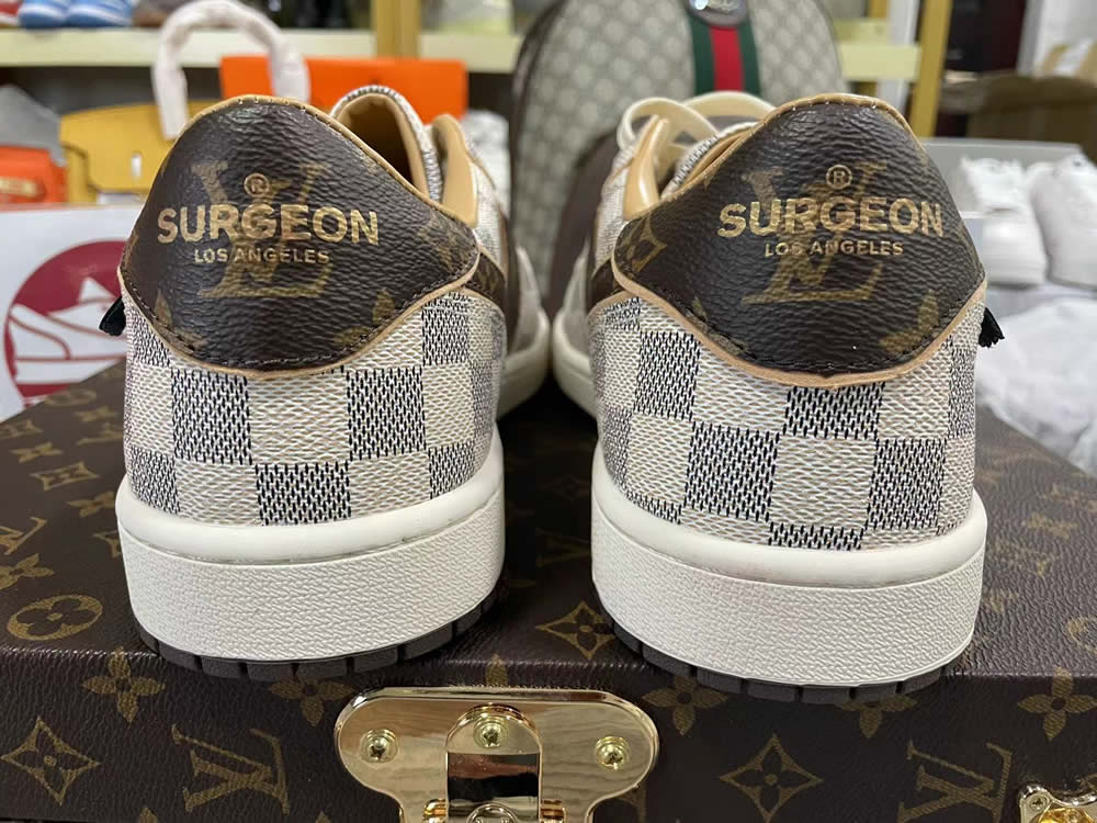 Louis Vuitton Air Force 1 Trainer Sneaker Off White Brown 7 - www.kickbulk.cc