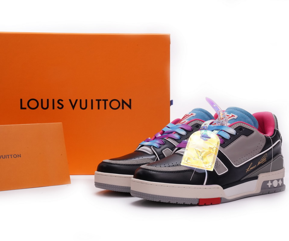 Louis Vuitton Trainer Black Pink Blue Ms0211 2 - www.kickbulk.cc