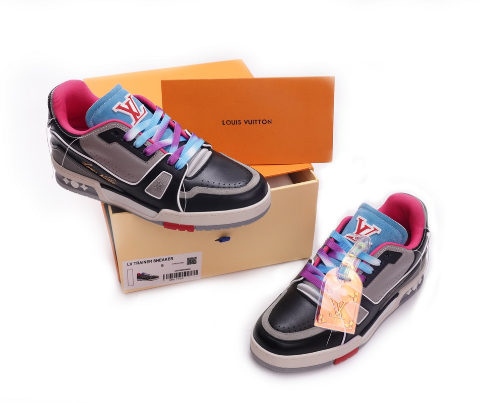 Louis Vuitton Trainer Black Pink Blue Ms0211 3 - www.kickbulk.cc