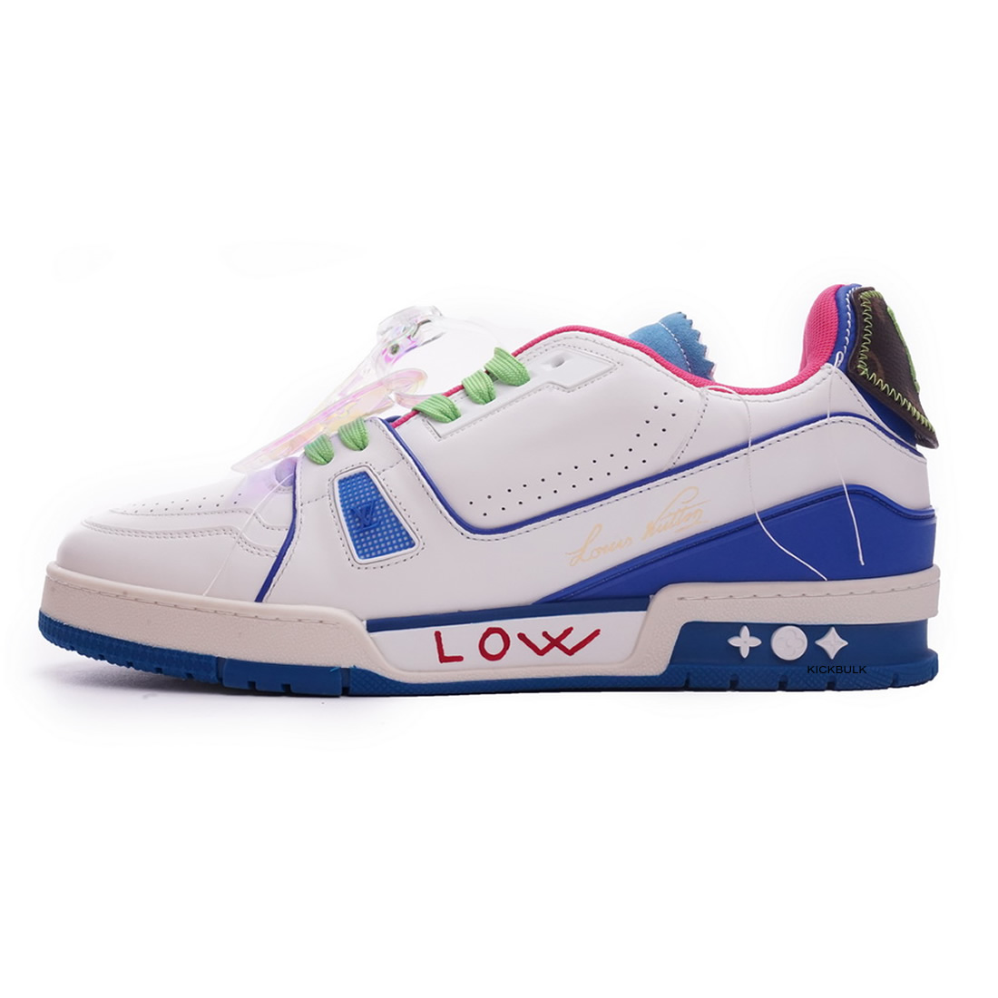 Louis Vuitton Trainer White Pink Blue Ms0223 1 - www.kickbulk.cc