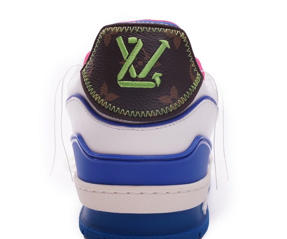 Louis Vuitton Trainer White Pink Blue Ms0223 12 - www.kickbulk.cc