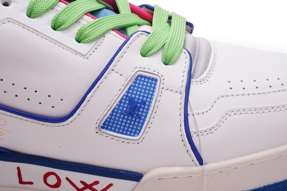 Louis Vuitton Trainer White Pink Blue Ms0223 15 - www.kickbulk.cc