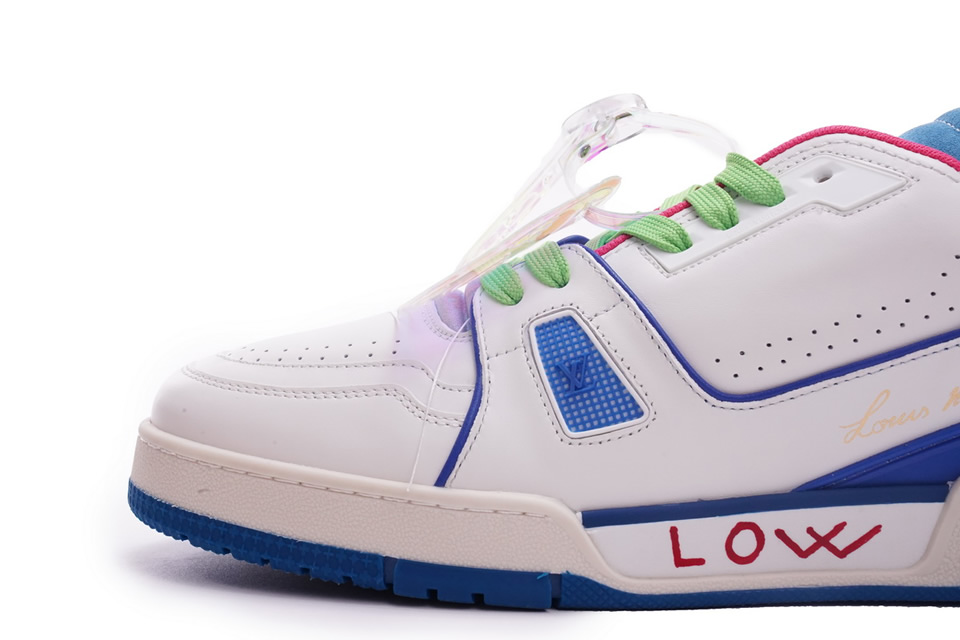 Louis Vuitton Trainer White Pink Blue Ms0223 9 - www.kickbulk.cc