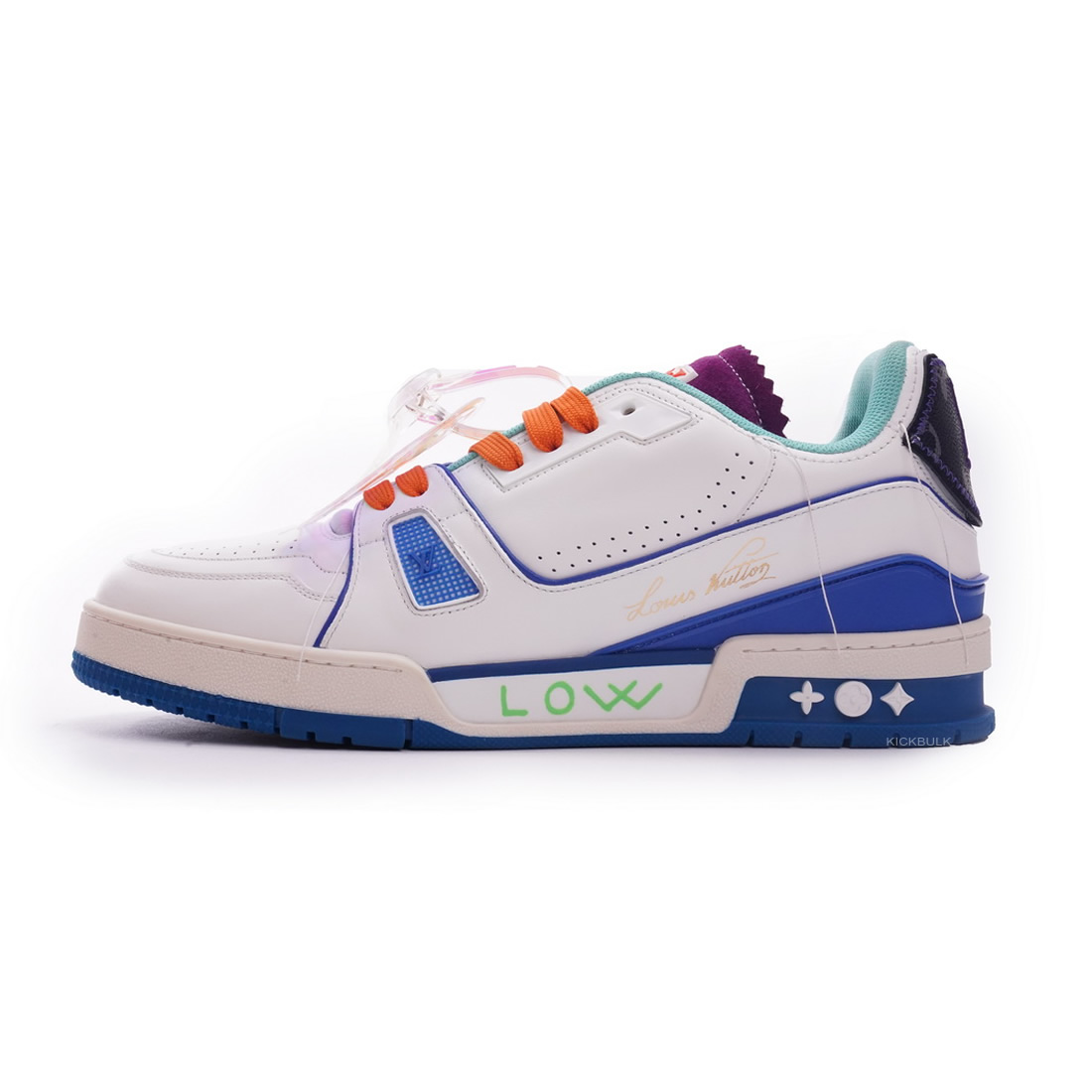 Louis Vuitton Trainer White Green Purple Ms0225 1 - www.kickbulk.cc