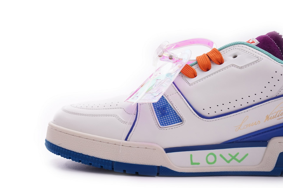 Louis Vuitton Trainer White Green Purple Ms0225 10 - www.kickbulk.cc