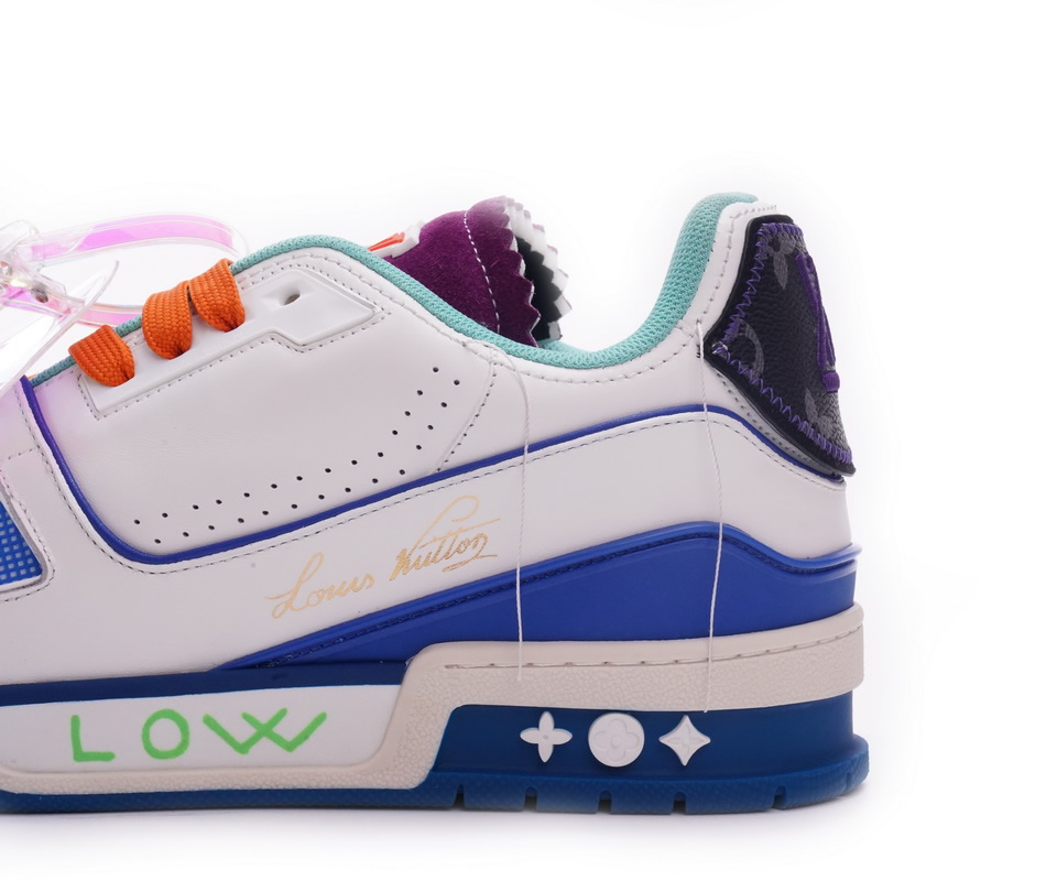 Louis Vuitton Trainer White Green Purple Ms0225 12 - www.kickbulk.cc