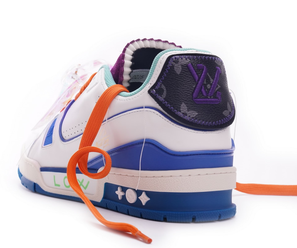 Louis Vuitton Trainer White Green Purple Ms0225 14 - www.kickbulk.cc