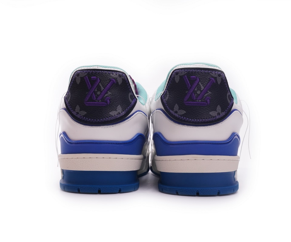 Louis Vuitton Trainer White Green Purple Ms0225 4 - www.kickbulk.cc