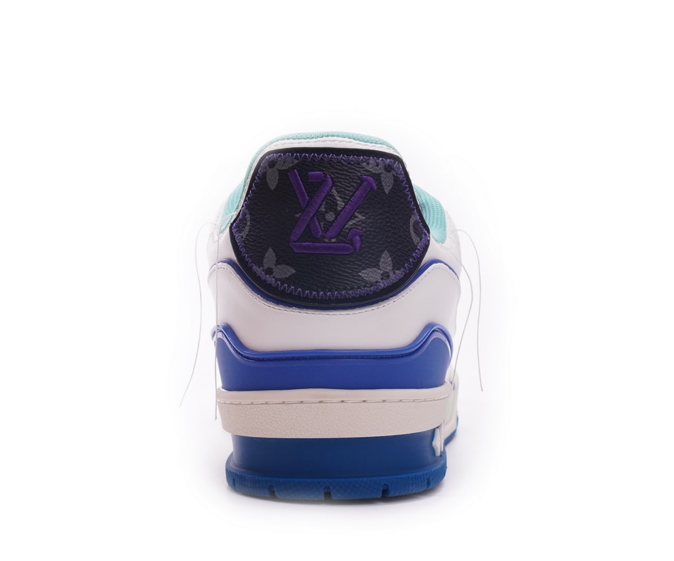 Louis Vuitton Trainer White Green Purple Ms0225 6 - www.kickbulk.cc