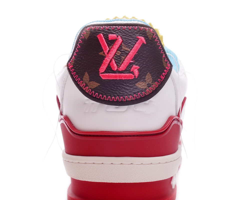 Louis Vuitton Trainer White Blue Yellow Ms0227 12 - www.kickbulk.cc